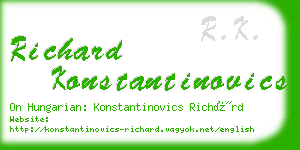 richard konstantinovics business card